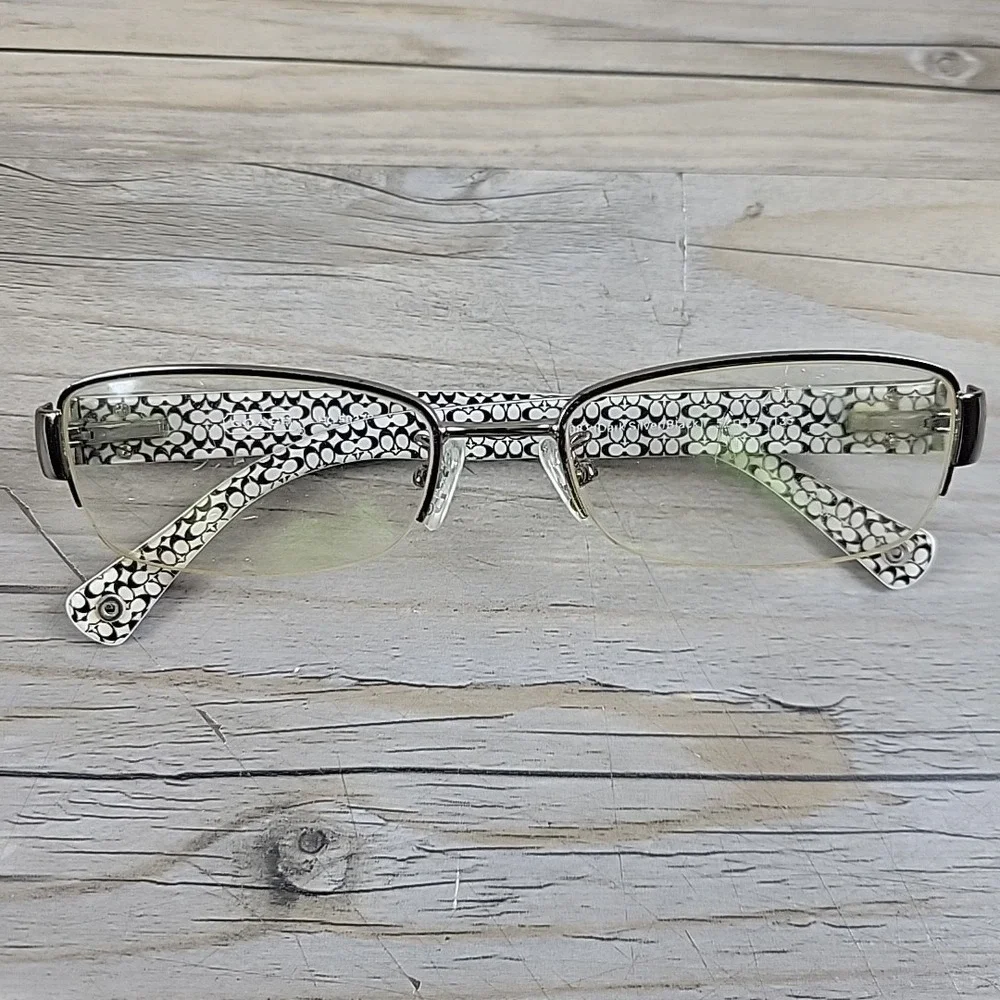 Coach Eyeglass Frames HC 5027B Cecily 9081 Drk Silver Black Rectangle 52[]17 135